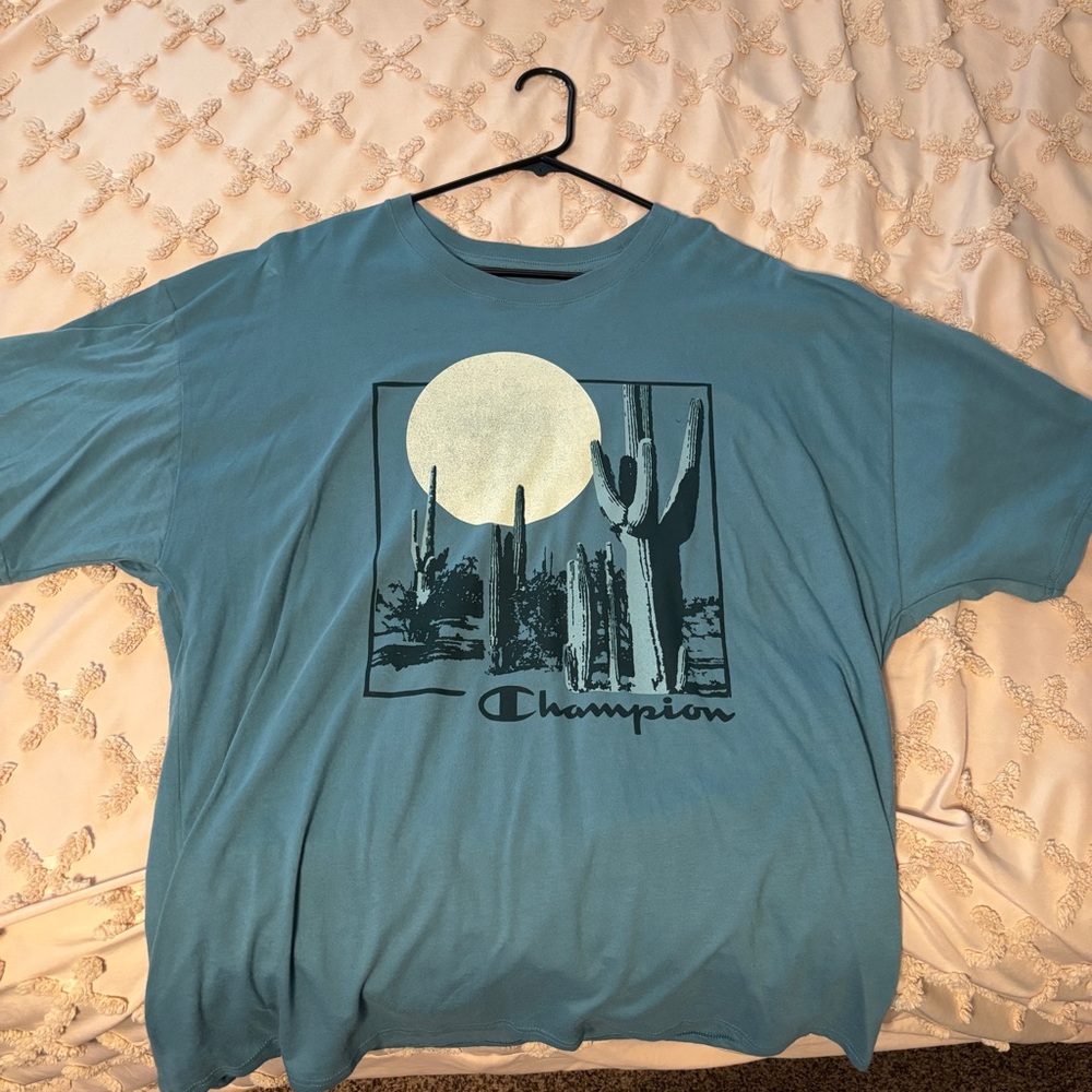Champion Men's Blue Graphic T-Shirt